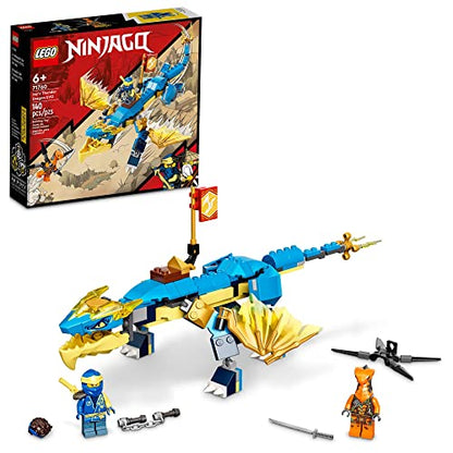 LEGO NINJAGO Jay’s Thunder Dragon EVO 71760 - Toy Figure and Viper Snake Set with Minifigures, Collectible Speed Mission Banner, Ninja Battle