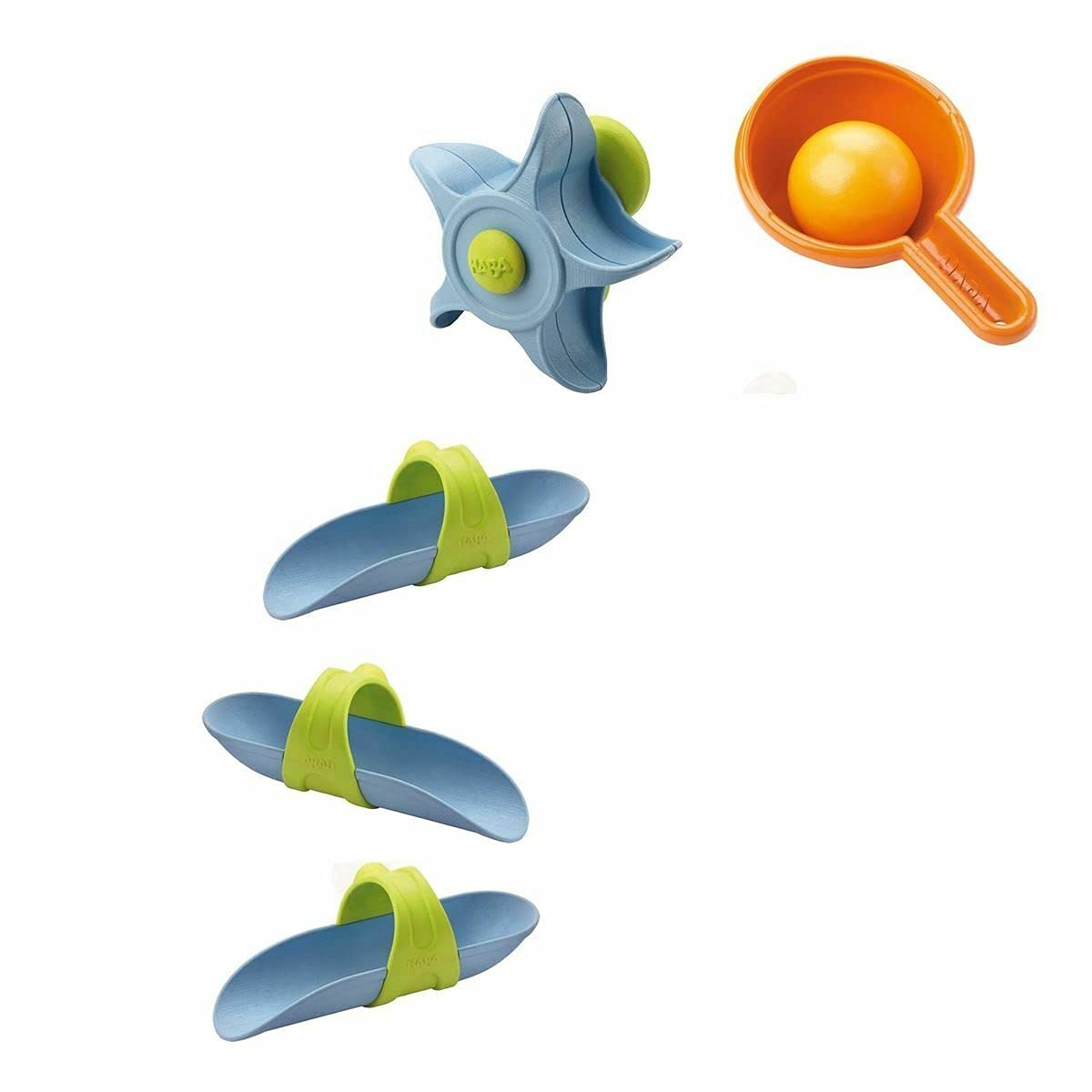 HABA Bathtub Ball Track - 6 Piece Play Set - Fosters Experimentation & Creativity for Ages 3 and Up
