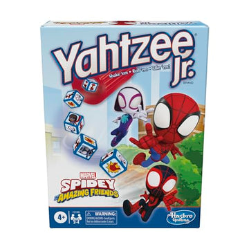 Hasbro Gaming Spidey and His Amazing Friends Yahtzee Jr.Marvel Edition Board Game for Kids, Ages 4 and Up (Amazon Exclusive)