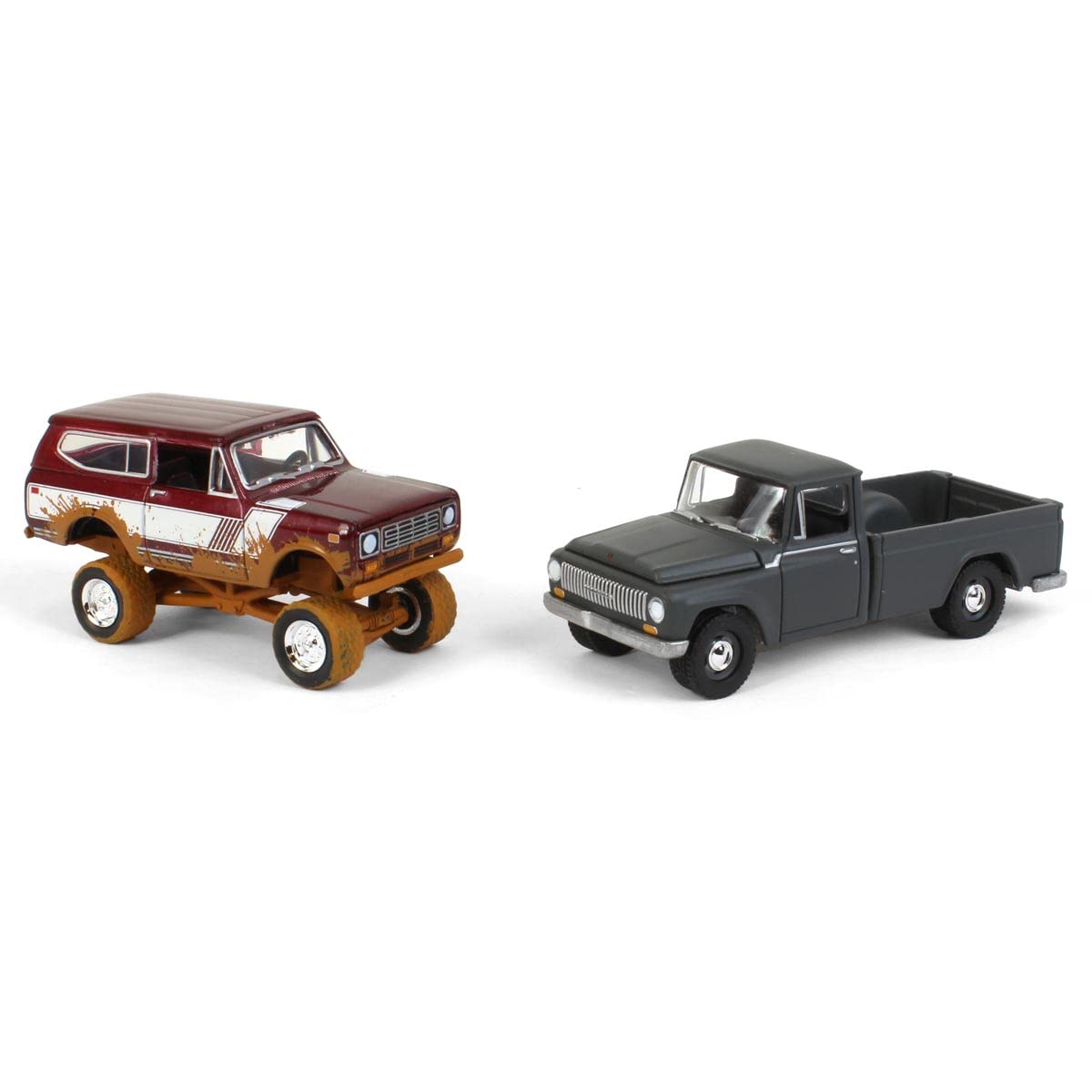 International Harvester 1/64 Exclusive 2 Pack, 1965 Model 1200 and 1979 Scout Muddy Version JLCP7353
