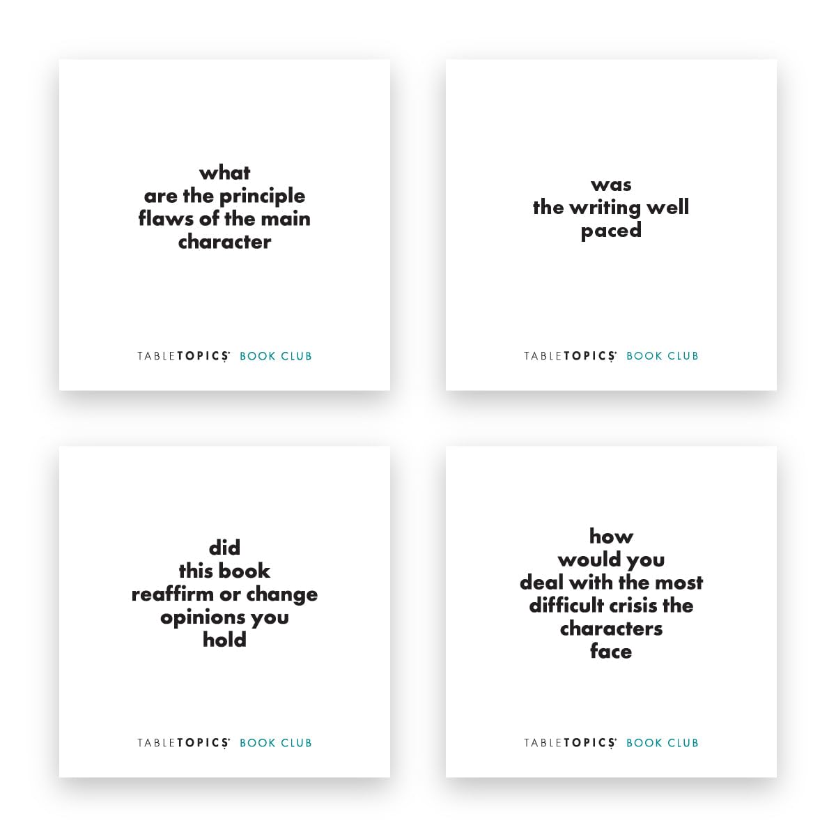 TableTopics Book Club Questions - 135 Conversation Starter Cards for Book Lovers, Reading Enthusiasts, Teachers, & Students, Inspiring Discussion