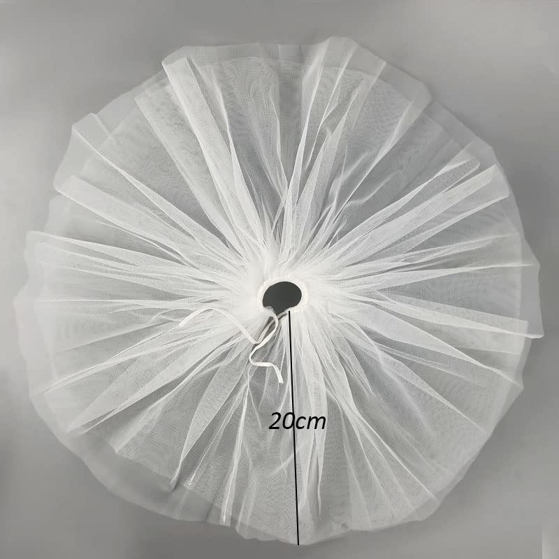 2pcs/lot Fashion Petticoat for 11.5" 1/6 Doll Slip Wedding Dress Underskirt Clothes Outfits 1/6 BJD Dollhouse Accessories (Long, White)