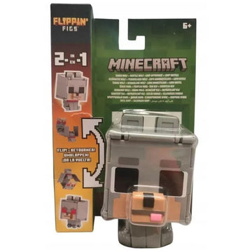 Minecraft Vanilla Flippin Figs Hostel Wolf and Tamed Wolf Action Figure for Ages 6 and Up
