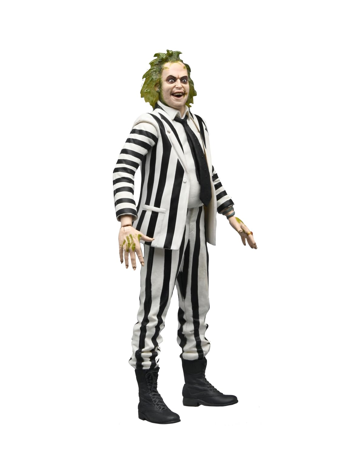 NECA Beetlejuice (1988) - 7" Scale Action Figure - Black and White Striped Suit Beetlejuice in Blister Packaging