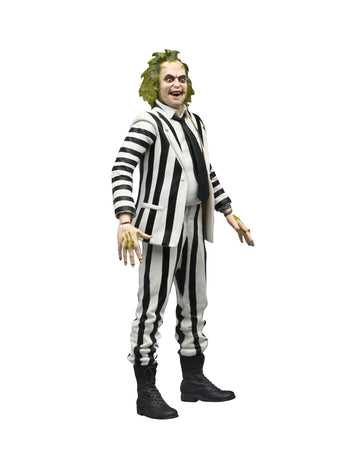 NECA Beetlejuice (1988) - 7" Scale Action Figure - Black and White Striped Suit Beetlejuice in Blister Packaging