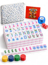 TYITALK Mahjong Tile Set with 166 Premium Mahjong Tiles, Complete Set with Carrying Bag for Family Game Nights and Friendly Competition