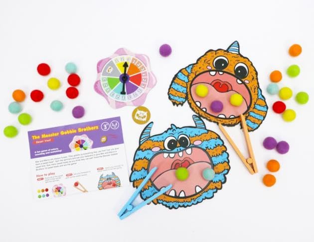 Didax Monster Gobble Brothers Educational Game for Kids | Pre-K & Kindergarten Learning Game | Early Math, Counting & Sorting Activity | Hands-On