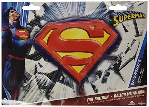 Anagram International 10022957 International Superman Emblem Pack Balloon, 26", Multicolor
