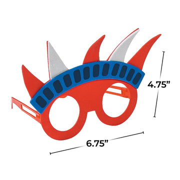 Fun Express Patriotic Foam Glasses Craft Kit - 12 Pack DIY Sunglasses Decorating Kit for Kids | 4th of July Party Favors & USA Party Supplies | Red