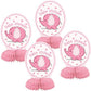 Unique 6" Mini Pink Elephant Girl Baby Shower Centerpiece Decorations, 4ct