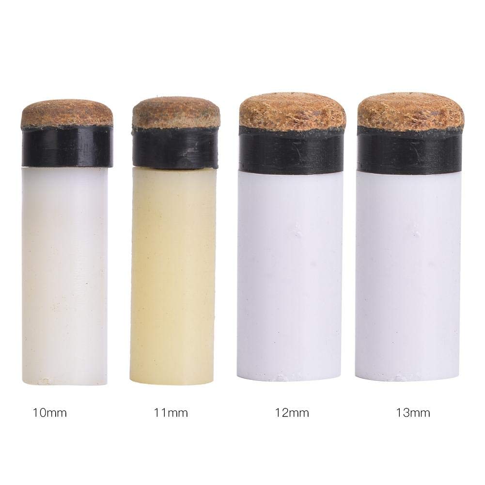 Alomejor 10pcs Cue Tips Pool Billiards Rod Stick Replacement Parts Repair Tool Supplies Accessories ?10mm/11mm/12mm/13mm?Optional Size?(10mm)