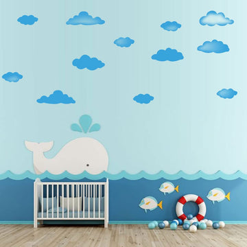 Blue Cloud Stickers for Children's Room Nursery Playground