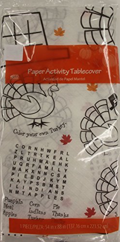 Thanksgiving Table Cloth Paper Children's Activity Tablecover