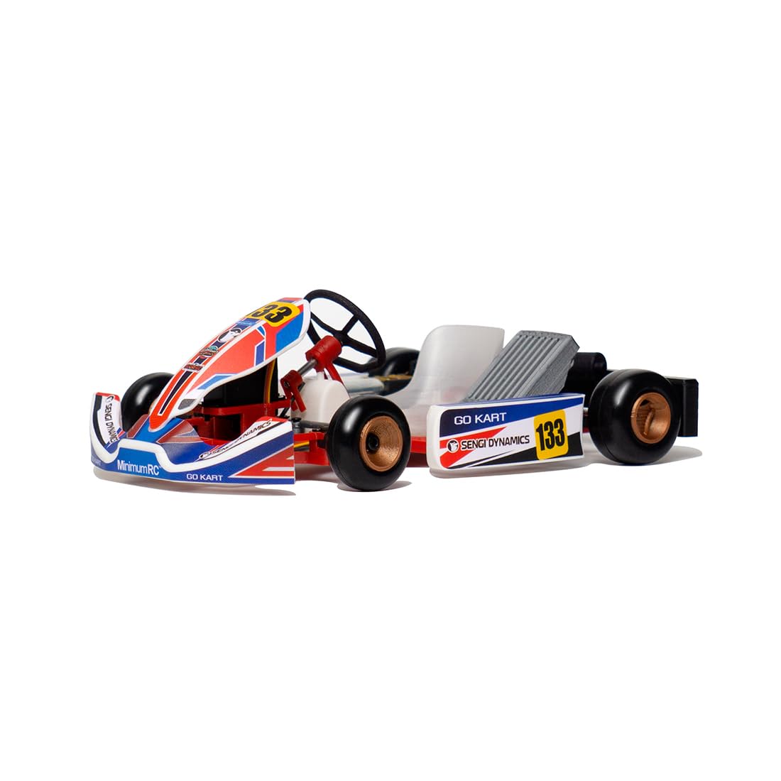 YounggDiy Kart-80 1/32 Scale 2.4G Mini RC Kart Assembly Model Kit with Remote Control and Two Battery, DIY Remote Control Hobby Sports Car Toys Gifts