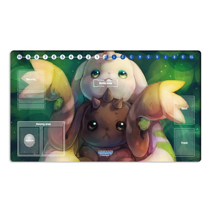 Mlikemat New DTCG Duel Playmat Digimon Board Terriermon Trading Card Game Mat Desk Pad + Free Bag (ZD002-225-SM)