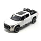 2023 Tundra TRD 4x4 Pickup Truck White Metallic with Sunroof and Wheel Rack 1/24 Diecast Model Car H08555R-WH