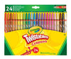 Crayola Twistables Colouring Crayons - Assorted Colours (Pack of 24), Simply Twist for More Colouring Fun - No Need to Sharpen! Ideal for Kids Aged 3+