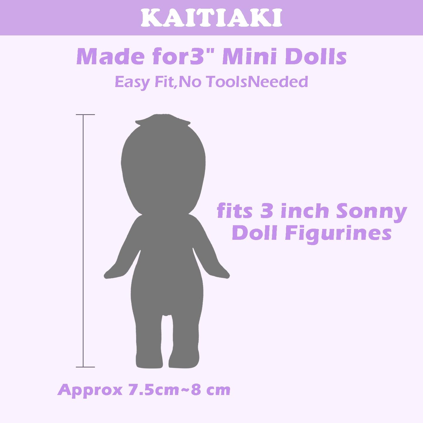 4 Sets Mini Doll Clothes for Sonny Angel, Tops and Skirts Fit for 3 Inch Collectible Dolls for Adult Collectors, Designed for Display and Decoration