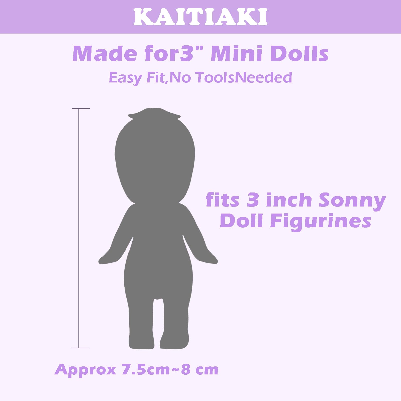 4 Sets Mini Doll Clothes for Sonny Angel, Tops and Skirts Fit for 3 Inch Collectible Dolls for Adult Collectors, Designed for Display and Decoration