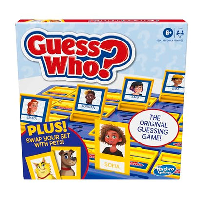 Hasbro Gaming Guess Who? Board Game, with People and Pets Cards, The Original Guessing Game for Kids, Ages 6 and Up, Easter Gifts for Boys and Girls