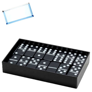 OMURA Games | Double 6 Dominoes Standard Set | Tile's Color: Black