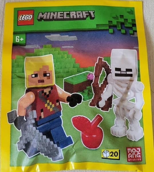 LEGO Minecraft: Hero Minifigure with Skeleton and Apple - 6+