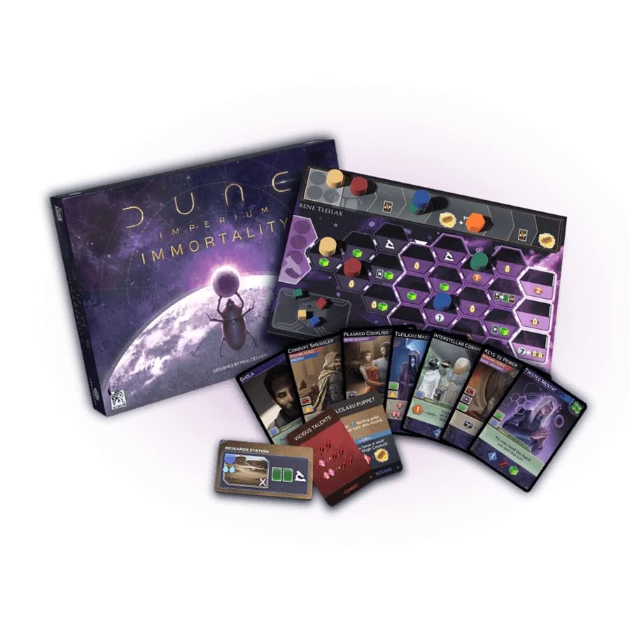 Dire Wolf Dune Imperium: Immortality - Board Game by Digital 1-4 Players - 60-120 Minutes of Gameplay - Games for Game Night - Teens and Adults Ages