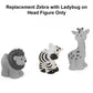 Replacement Part Fisher-Price Little-People Noah's Ark Playset - BMM06 - DKV14 ~ Replacement Zebra with Ladybug on Head Figure, White, Black, Red