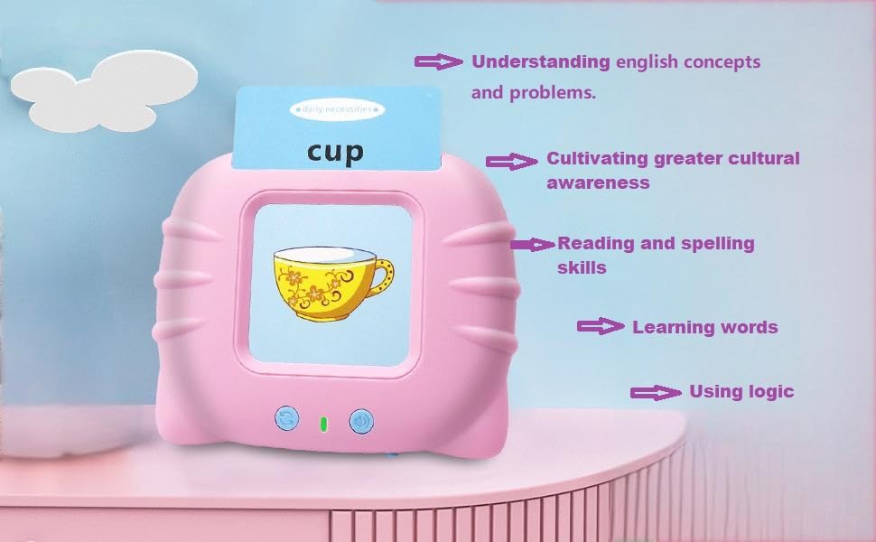 Talking Flash Cards,Kids Toddler Flash Cards with 224 Sight Words,Montessori Toys,Autism Sensory Toys,Speech Therapy,Learning Educational Gifts