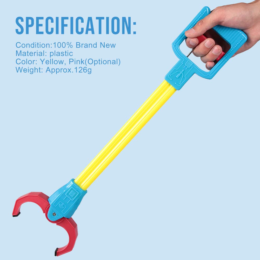 VGEBY1 Grabber Toy, Kids Robot Arm Claw Toy Grabber Reacher Toy Reach Out Grabbing Stick Children Intelligence Toy(Yellow) Toy Grabber Claw For Kids