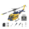 XMBRICDIYY UH-1 Huey RC Helicopter, 1/48 2.4G 6CH Flybarless RC Helicopter Model with Optical Flow Positioning, Outdoor Airplane for Beginner (RTF