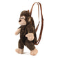Monkey Backpack with Leash Fluffy Monkeys Stuffed Animal Shoulder Backpack