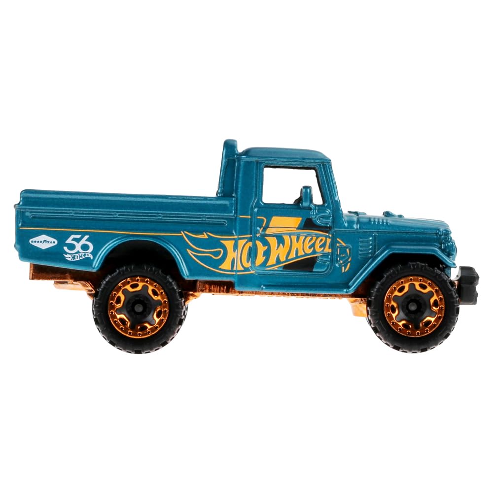 Hot Wheels Collectible Die-Cast Vehicle - Toyota Land Cruiser Sport Utility Car - Teal and Gold - HDH54-2/6