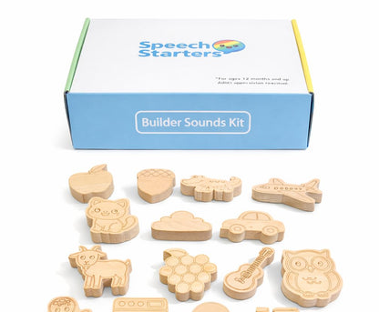 Speech Starters Builder Sounds Kit: Wooden Phonemic Awareness Toy - Hands-On Learning Kit for Toddlers & Preschoolers