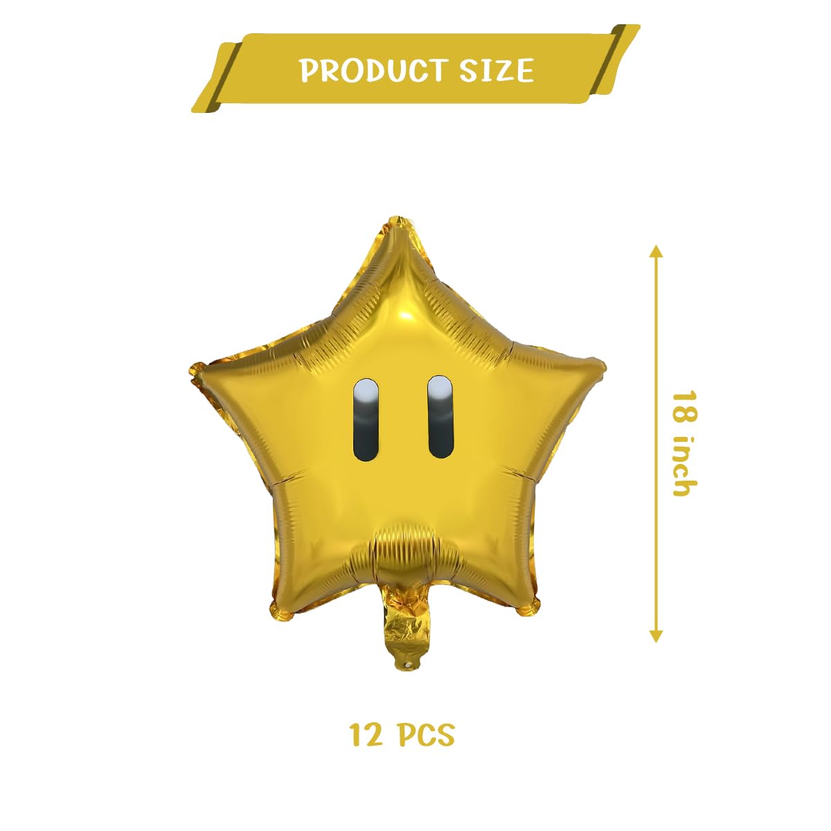 12PCS Gold Birthday Balloons?Yellow Balloons Kids Birthday Party Decorations Supplies