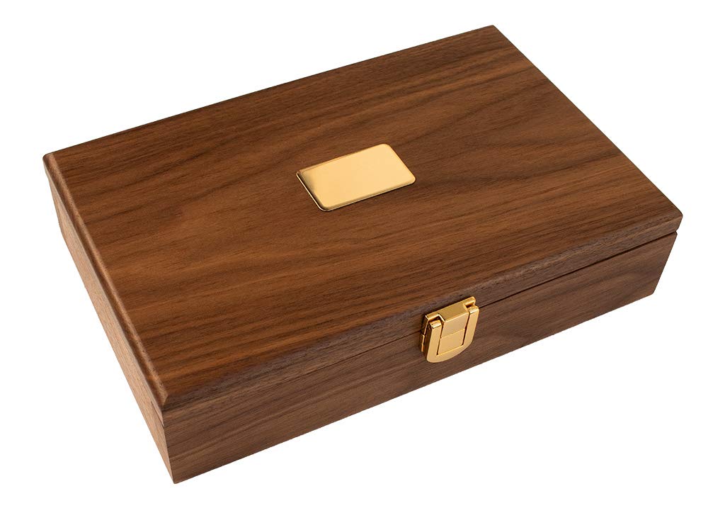 Alex Cramer 'Cabin Club' Classic Domino Set with Black Walnut Case - Premium Quality 28 Indestructible Double Six Dominoes (Double 6 Dominos Set)