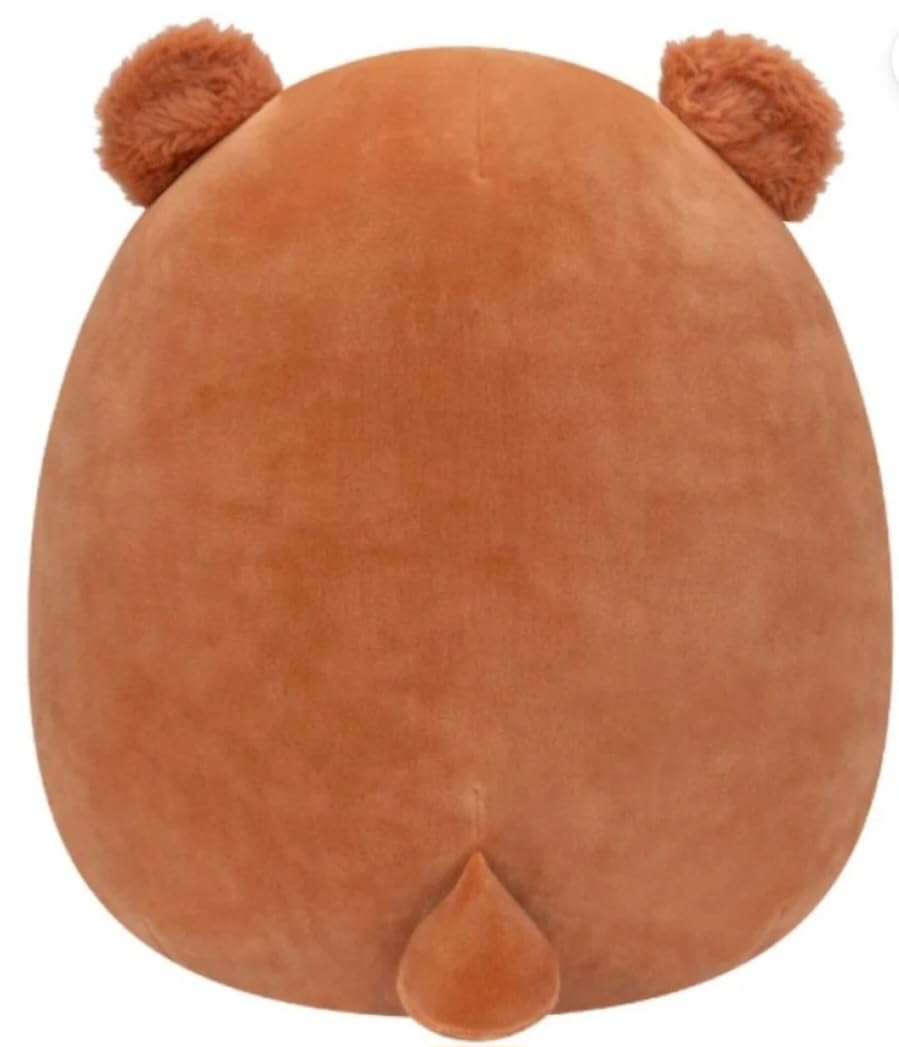 Squishmallows Stokely The Bear Plush, 16 Inch, Soft Brown Stuffed Animal, Cuddly Character Pillow