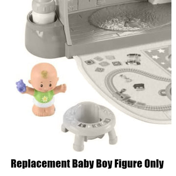 Replacement Part for Fisher-Price Little People Cuddle 'n Play Nursery Playset - GKP70 ~ Baby Boy Figure ~ Blonde Hair ~ Green Shirt with Star