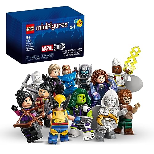 Lego Minifigures Marvel Series 2 6 Pack 66735 Mystery Blind Box, Surprise Collectible Characters for Role Play or to Add to a Minifigure or Marvel