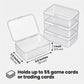 OTKJMH 4 Pack Clear Plastic Card Deck Box Playing Card Storage Cases Blank Deck Boxes, Standard Size Holders for Game Cards Trading Cards and Small