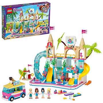 LEGO Friends Summer Fun Water Park 41430 Set Featuring Friends Stephanie, Emma, Olivia and Mason Buildable Mini-Doll Figures, Perfect Set for Creative