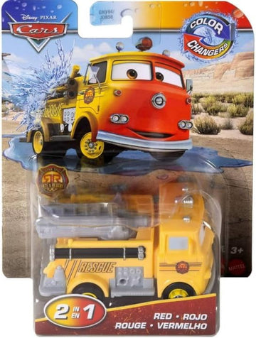 Mattel Cars 2025 Color Changers Radiator Springs Race & Rescue Red Firetruck