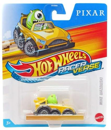 Hot Wheels RacerVerse Car: Mike Wazowski (Monsters Inc.) - Green, 6.5 Inches, Unisex, Ages 3+