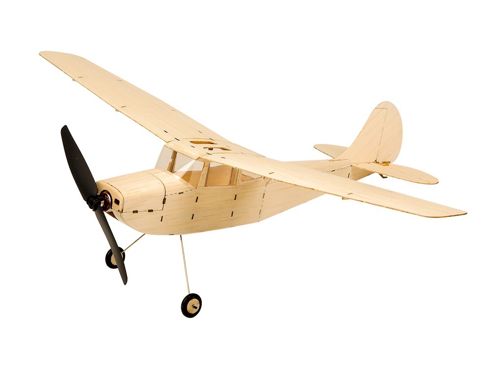 DW Hobby Micro Indoor Balsa Wood Electric Building Airplane Cessna L-19 445mm Wingspan Balsa Laser-Cut Aircraft Un-Assembled for Adults (K1202)