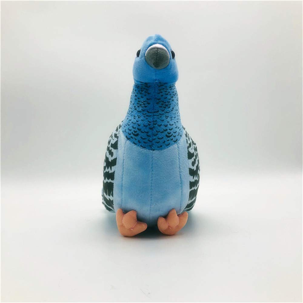 Simulation White Stuffed Animal Toy - 8 inch Rock Pigeon, Cute Pigeon as Gift (Blue)