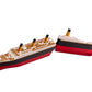 Large 16" Submersible Titanic Model Ship, Perfectly Balanced, Two-Stage Sinking, with Iceberg