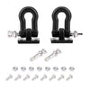 2Pcs RC Trailer Hooks,1/10 Tow Hook Trailer Heavy Duty Shackle Set for D90 Axial SCX10 RC Crawler Car(Black)