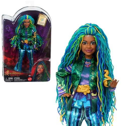 Mattel Disney Descendants: The Rise of Red Fashion Doll & Accessory Uliana, Younger Sister of Ursula with Movie-Inspired Clothes & Necklace