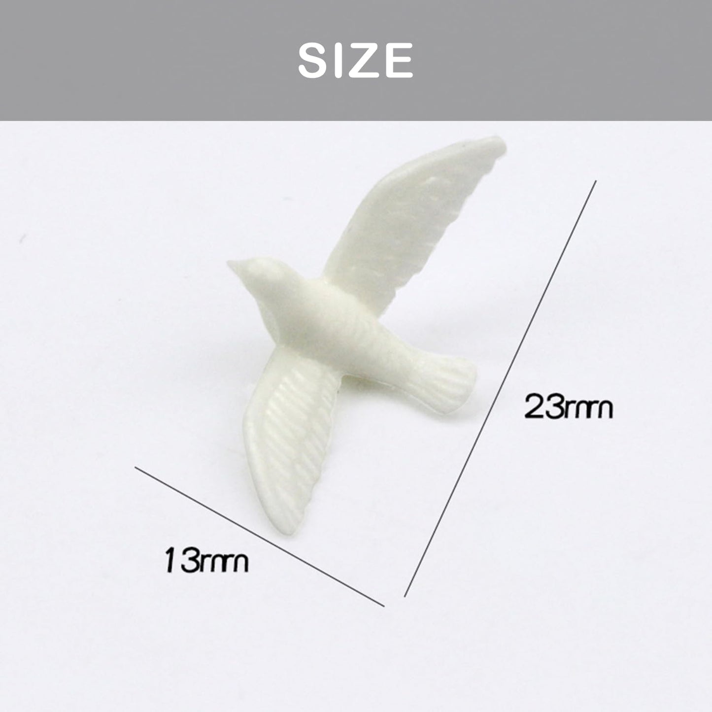 Dollhouse Miniature White Plastic Doves, Tiny Mini Birds, for Fairy Garden, Diorama, Miniature Decoration (7PCS)