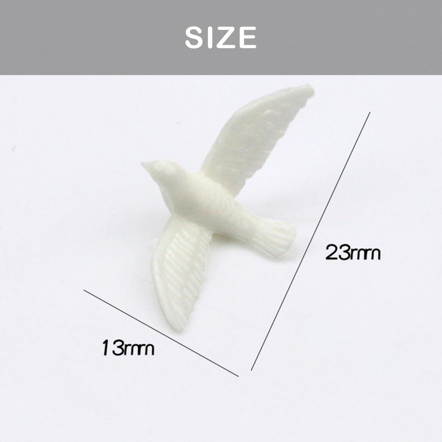 Dollhouse Miniature White Plastic Doves, Tiny Mini Birds, for Fairy Garden, Diorama, Miniature Decoration (7PCS)